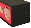 DeeJay LED 12" Side Speaker Enclosure w/ 3 Horn & 2 Tweeters Ports - Red
