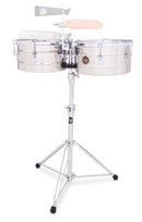 Latin Percussion LP255-S Tito Puente Timbales - 12" & 13" Stainless Steel