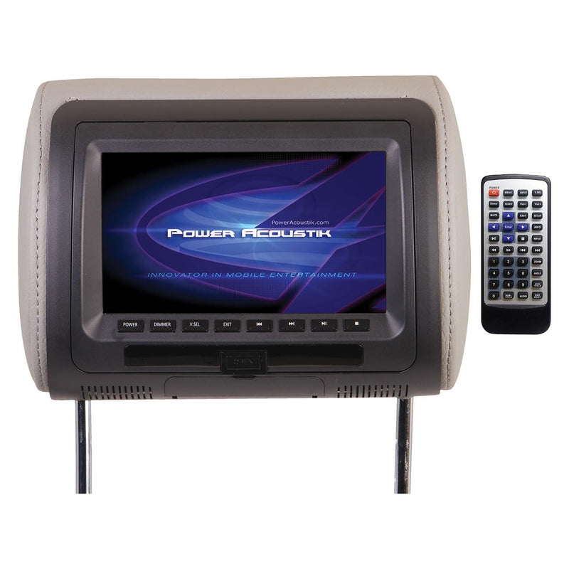 Power Acoustik 7" Headrest Monitor 3-Color Skins LCD/DVD USB/SD HDVD71CC