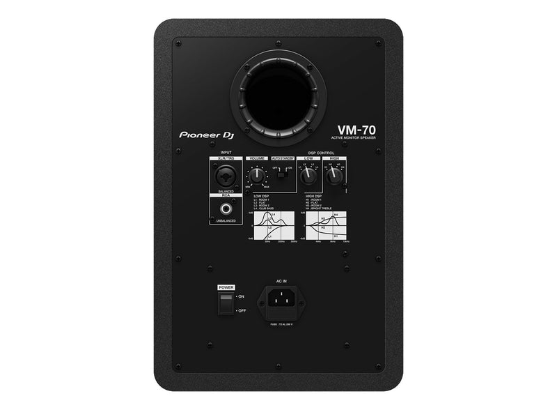 Pioneer DJ VM-70 100 Watt Powered Monitor Speaker - Single - Black