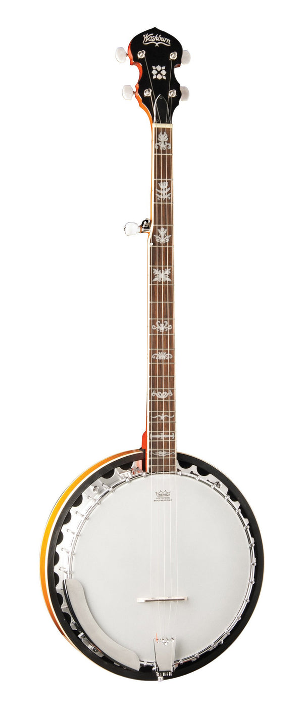 Washburn B10 Five String Banjo with Remo Head - Sunburst Gloss Finish - B10-A-U