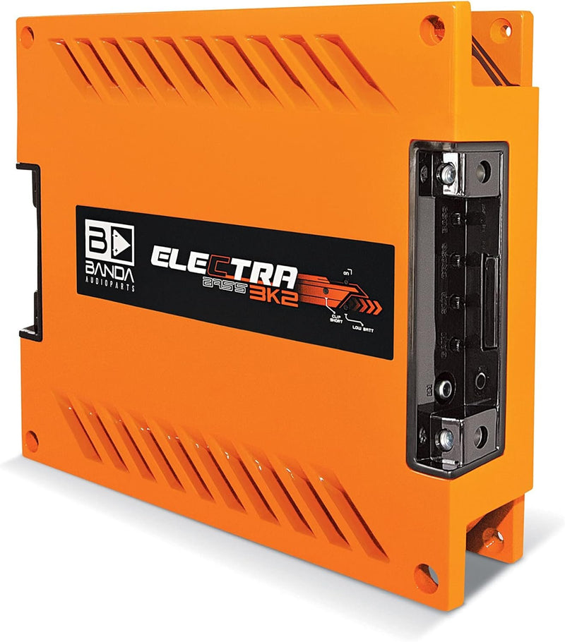 BANDA Electra 3K2OHMORANGE 3000 Watt 2 Ohm Mono Bass Amplifier - Orange
