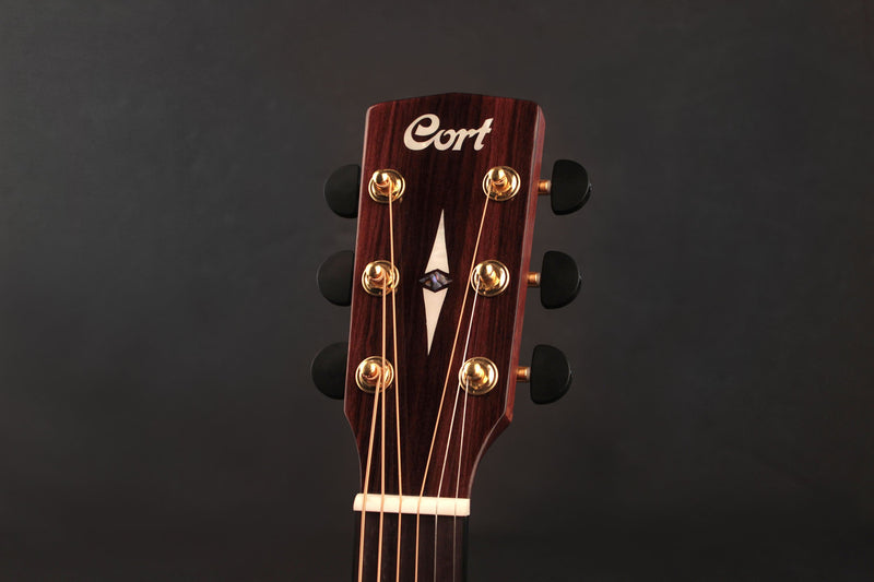Cort GAPFBEVELNAT Grand Regal Acoustic Cutaway Guitar - Natural Glossy Arm Bevel