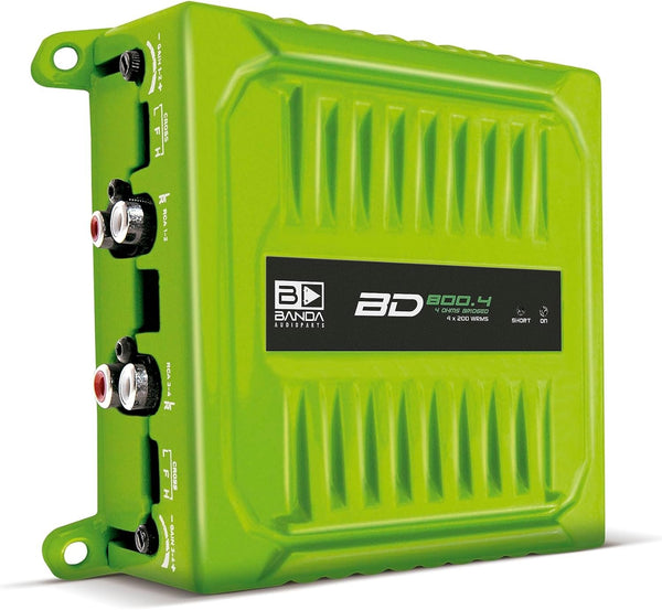 Banda BD800.42OHMGREEN 800-Watt 4-Channel Car Amplifier - Green
