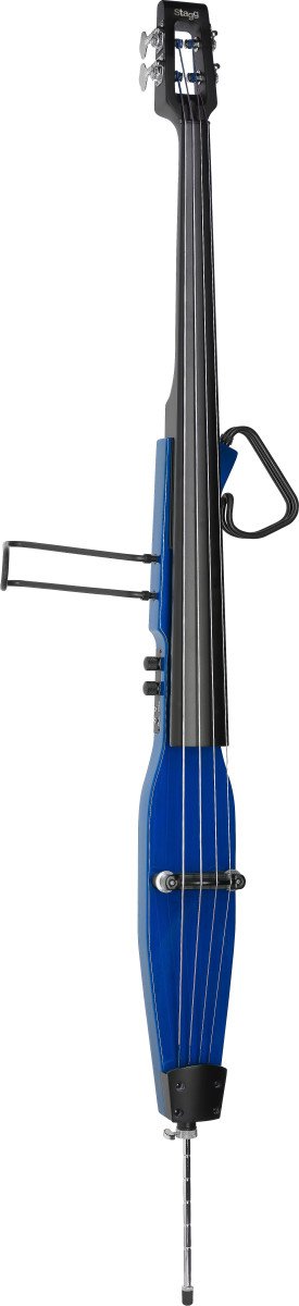 Stagg 3/4 Size Electric Double Bass with Big Bag - Transparent Blue - EDB-3/4 TB