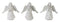 Praying Angel Figurine with Metal Wings (Set of 6)