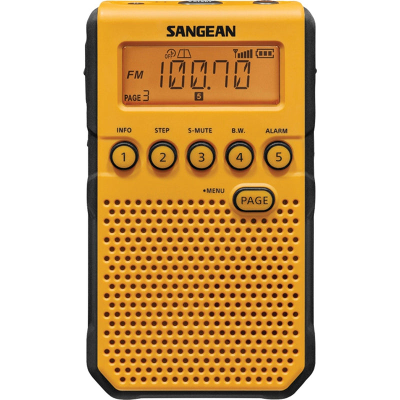 Sangean AM/FM/NOAA Weather Alert Pocket Radio - Yellow - DT-800YL
