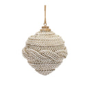 Beige Woven Sweater Design Ball Ornament (Set of 12)