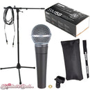 Shure SM58 Vocal Dynamic Live and Recording Microphone SM58-LC Bundle