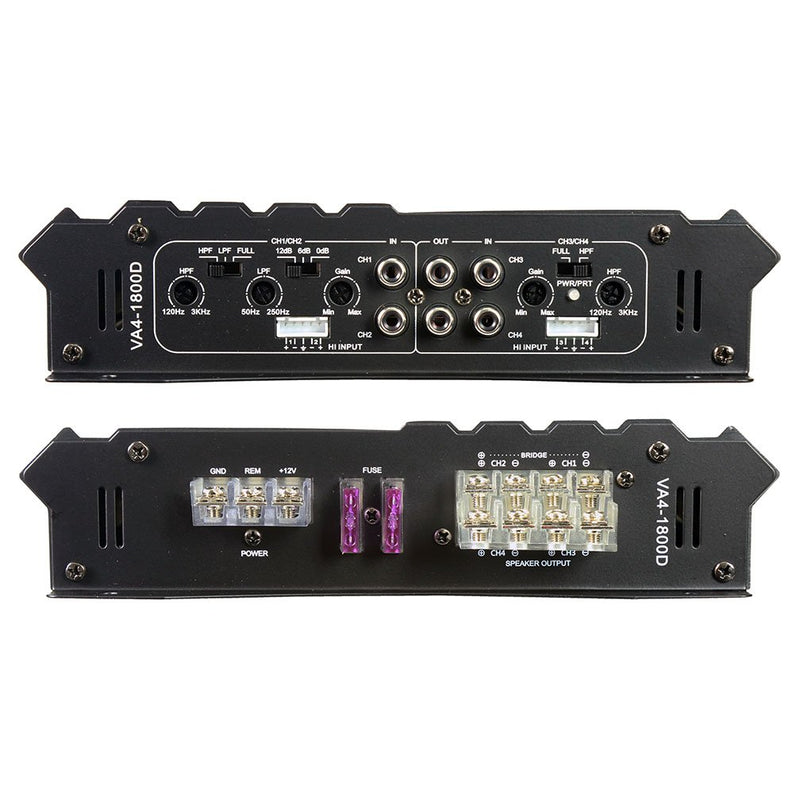 Power Acoustik Vertigo Series 4 Channel Amplifier 1800W Max VA4-1800D