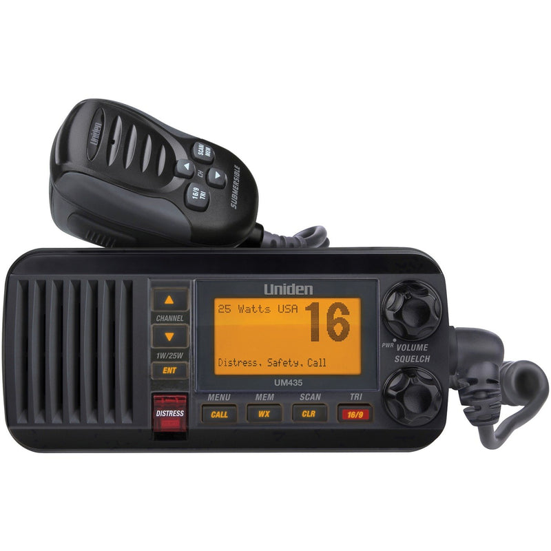 Uniden UM385BK 25-Watt Fixed-Mount Marine Radio with DSC (Black)