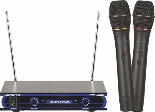 VocoPro VHF3005-4 Dual Channel VHF Wireless Microphone System