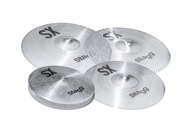 Stagg Silent Cymbal Set for Practice w/ Gig Bag - SXM SET