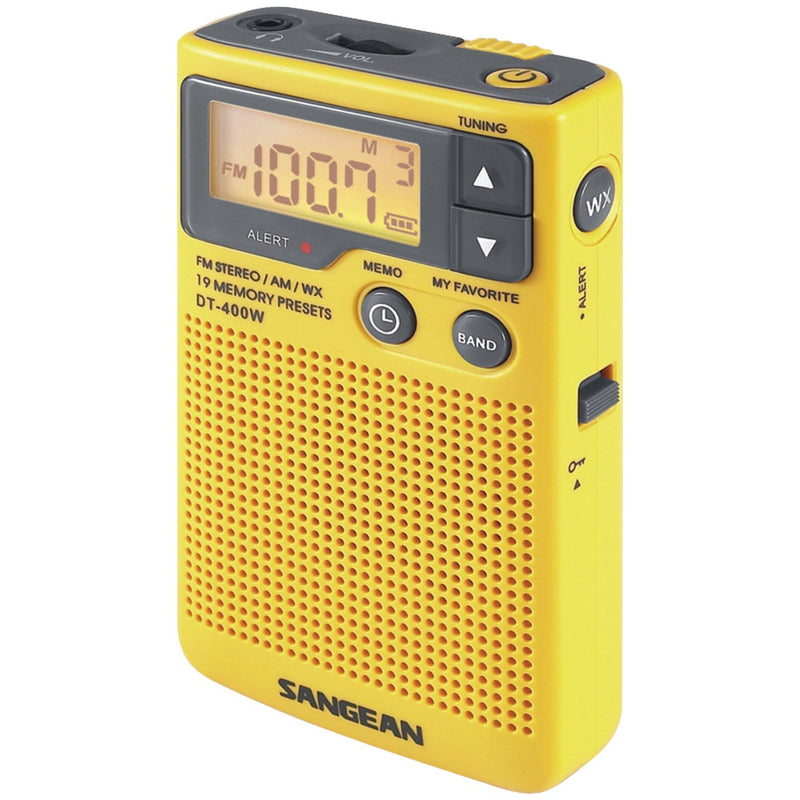 Sangean Digital AM/FM Pocket Radio with Weather Alert - DT-400W