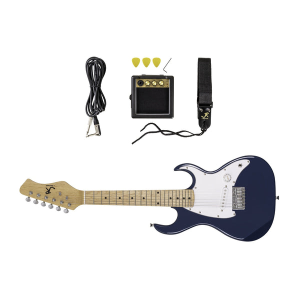 J. Reynolds Kids 1/2 Size Electric Guitar Prelude Package - Blue - JRPKSTBL