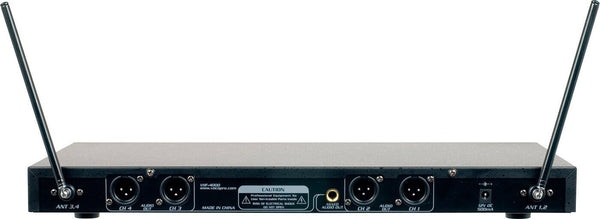 VocoPro Professional Quad VHF Wireless Microphone System - VHF-4000-2