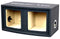 DeeJay LED Double 10" Square Woofer Empty Car Speaker Box - Black