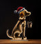 Santa Dog Infinity Light Display 31.25"H