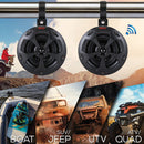 Pyle 4" Off-Road/Marine Bluetooth Speakers w/ Wireless Amplified Control Unit