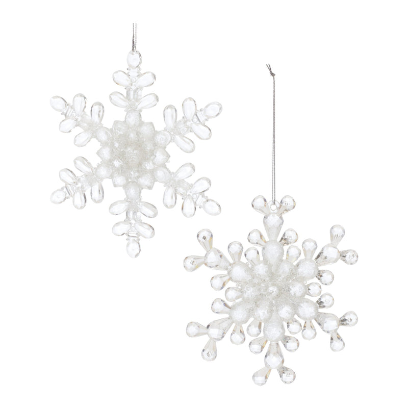 Clear Acrylic Snowflake Ornament (Set of 24)