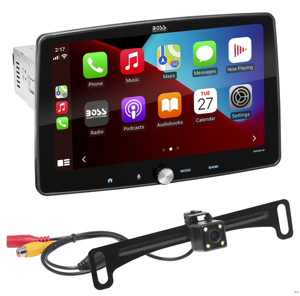 Boss 1-DIN 10.1" Touchscreen Player Apple CarPlay & Android Auto w/ Rear Camera