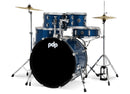 PDP Center Stage 5-Piece Full Drum Kit - 10/12/12/22/14 - Royal Blue Sparkle