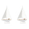 Wood Sailboat Sculpture (Set of 2)