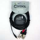 Cordial 10' Y Adapter - Stereo 1/8″ TRS to Left/Right Female XLR - CFY3WFF