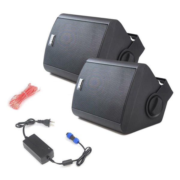 Pyle PDWR62BTBK Wall Mount Waterproof & Bluetooth Speakers 6.5 Indoor/Outdoor