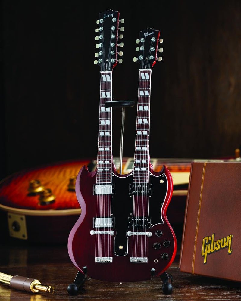 Axe Heaven Gibson SG Eds-1275 Doubleneck Cherry Mini Guitar Replica - GG-223
