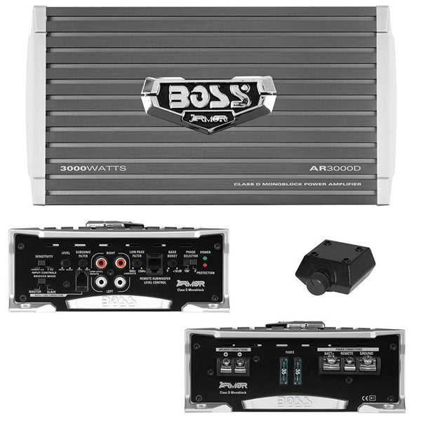 Boss Audio Armor Class D Monoblock Amplifier 3000W Max AR3000D
