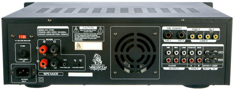 VocoPro DA3700BT Digital Key Control Vocal Mixing Amplifier w/Bluetooth Receiver