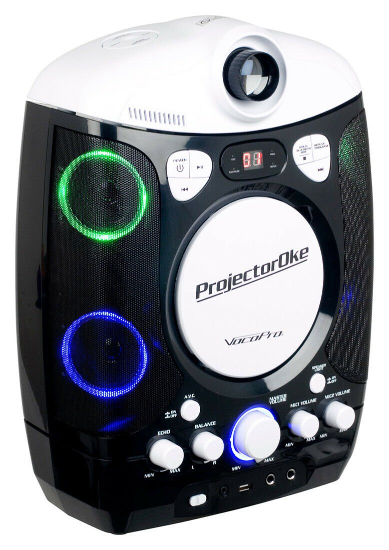 VocoPro ProjectorOke Karaoke System & LED Projector with CDG/Bluetooth