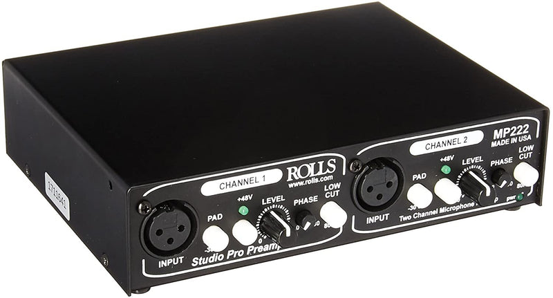 Rolls Two Channel Studio Pro Microphone Preamp - MP222