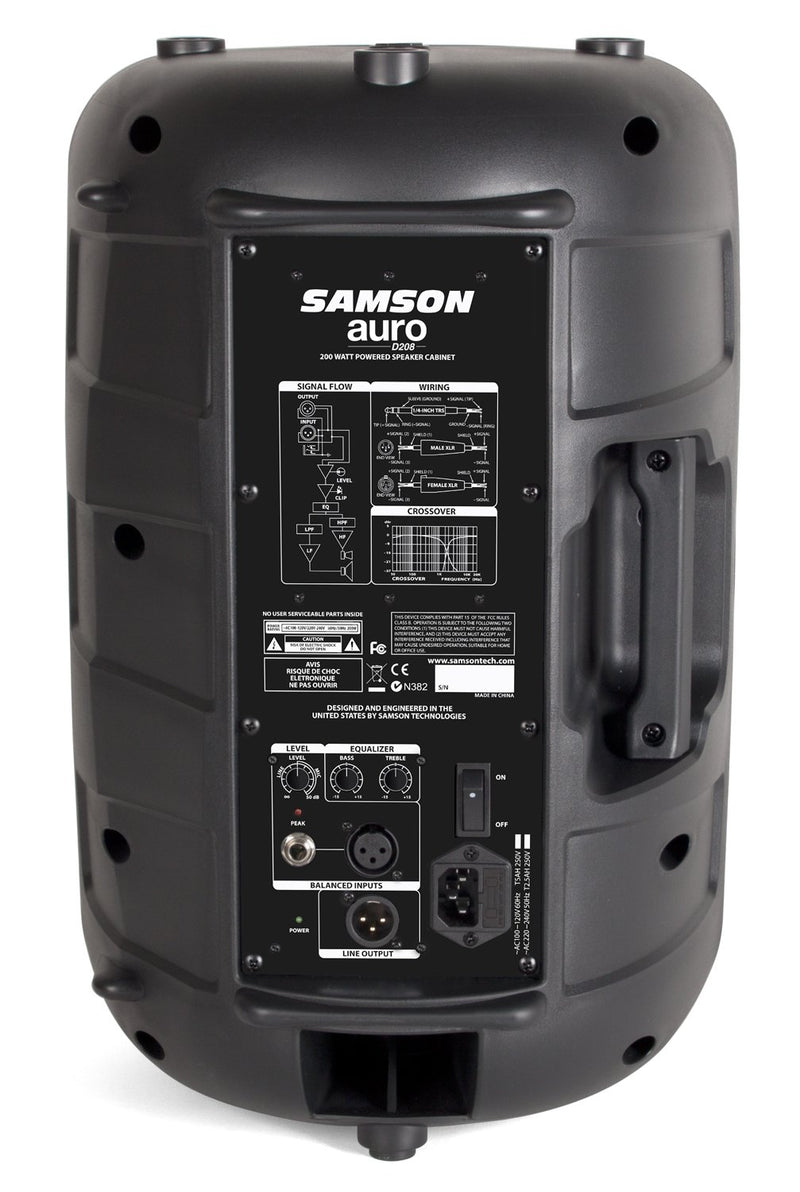 Samson Auro D208 200 Watt 2-Way Active Loudspeaker