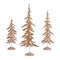 Rustic Bronze Metal Cut Out Tree Décor (Set of 6)