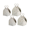 Woven Metasequoia Wood Basket with Handles (Set of 4)