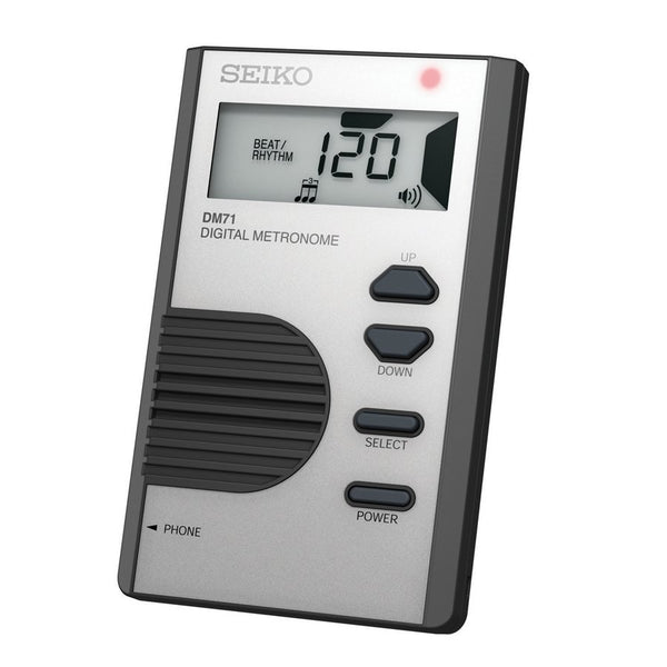 Seiko Pocket Size Digital Metronome - Silver - DM71S
