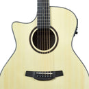 Crafter Silver Series Left Hand Cutaway 100 Dreadnought Acoustic-Electric Guitar