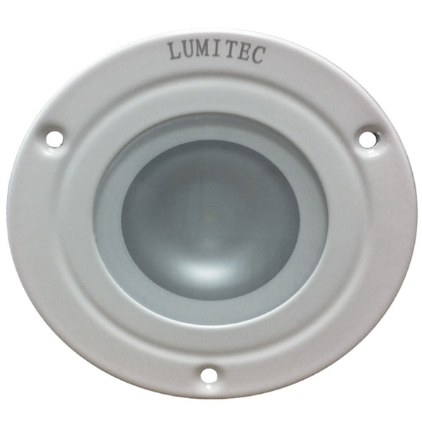 Lumitec Shadow Flush Mount Down Light White Finish 3-Color Red/Blue/WH 114128
