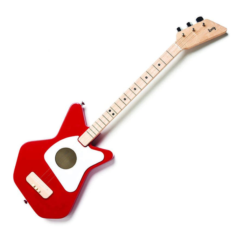 Loog Pro 3-Stringed Acoustic Guitar - Red