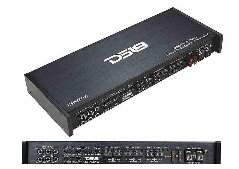 DS18 Audio CANDY6 Compact 6 Channel Full Range Class D Amplifier 1800 Watts