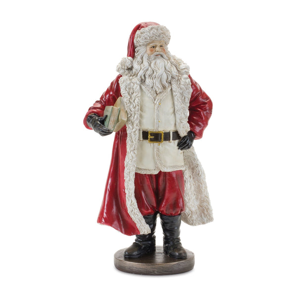 Standing Santa Statue with Books (Set of 2)