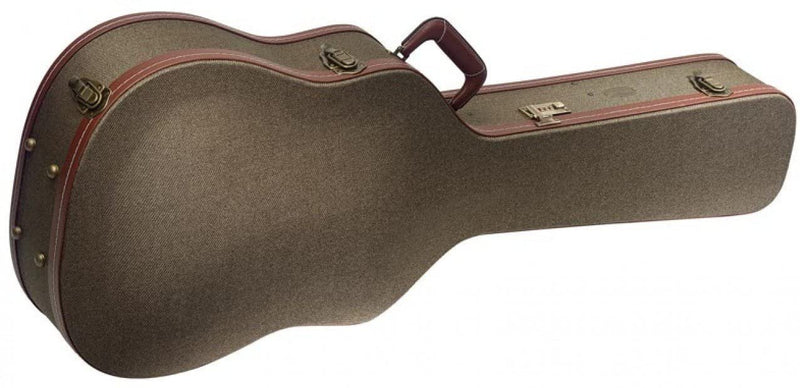 Stagg Vintage Style Aged Tweed Acoustic Guitar Case w/ Bronze Hardware - GCX-WBZ