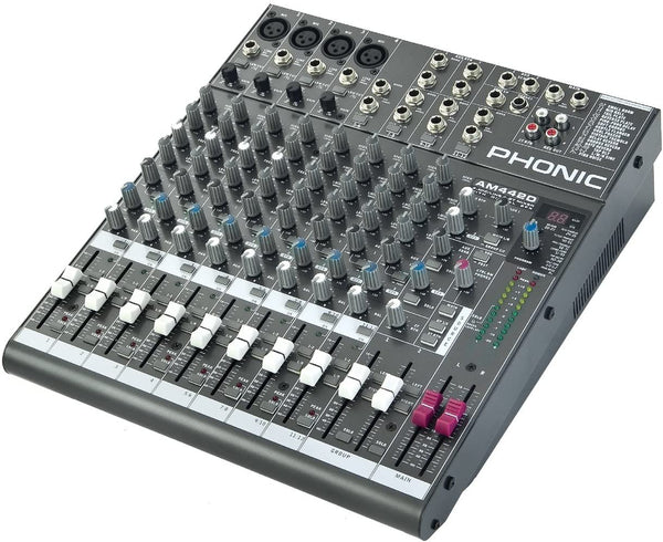 Phonic AM442D USB 4 Mic/line 4 Stereo 2 Groups Compact Mixer - Open Box