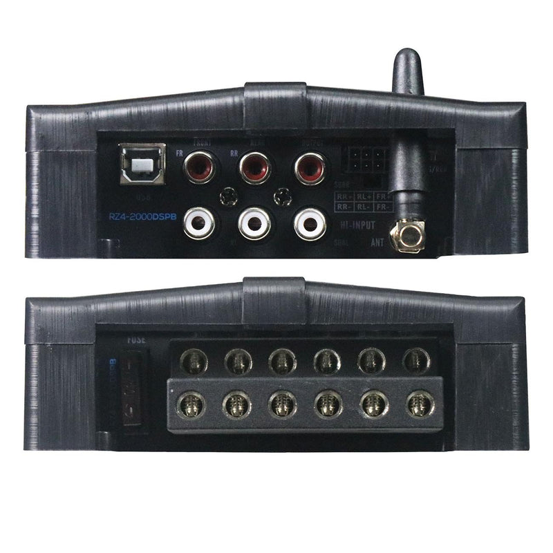 Power Acoustik Compact 4 Ch Amp w/ Built-in DSP 1000W RMS/2000W MAX RZ4-2000DSP