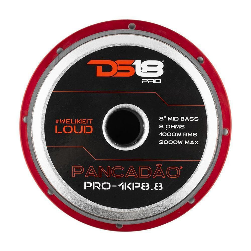 DS18 PRO-1KP8.8 PANCADÃO Mid-Bass Loudspeaker 8" 1000 Watts Rms 8-Ohm