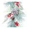 Frosted Pine Cone Berry Garland 6'L