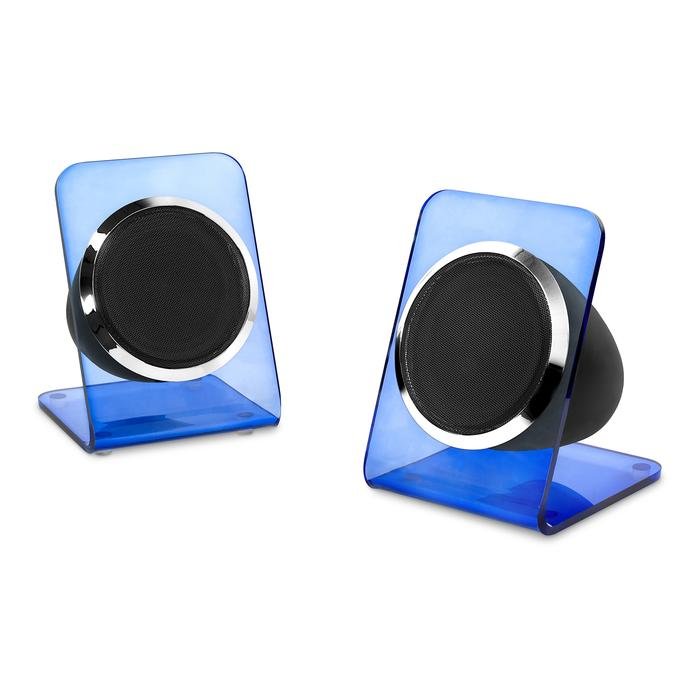 Victrola Modern Acrylic Turntable w/ Bluetooth® Speakers - VM-100C-BLU - (Blue)