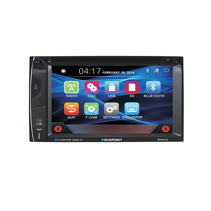 Blaupunkt 6.2” 2-DIN Touchscreen DVD Receiver w/ Bluetooth, USB/SD - MIAMI620